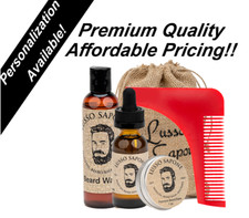 Beard Conditioner Kit - Beard Oil - Beard Balm - Beard Wash -Beard Shaping Comb