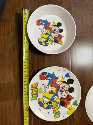 Disney Melamine Dinnerware & Serveware Retro Plate Cups Bowls - Picture 12 of 12