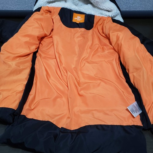 Excellent OROLAY Kids Black Zip Quilted Puffer Down Winter Coat Hooded 6-7Y - Picture 14 of 18