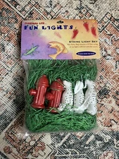 Vintage 1996 DALMATIAN AND FIRE HYDRANT STRING LIGHTS PRIMAL LITE FUN LIGHTS NEW