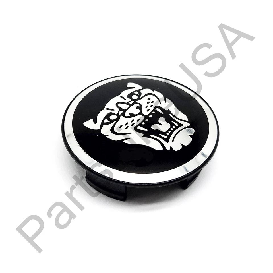 Tapa central con insignia de rueda negra genuina Jaguar XJ XK XF F-Type C2C30081 Foto 4 de 4