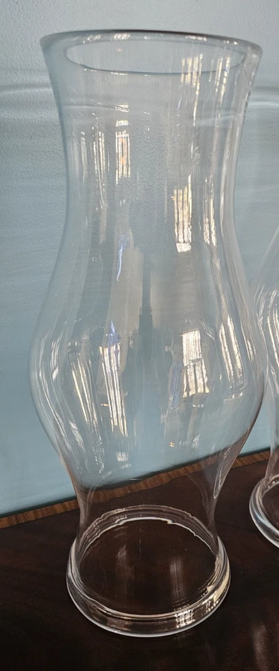 Pair of Blenko/Royal Leerdam Williamsburg Blown Glass Hurricane Shade 18" CW 10 - Image 4 of 4