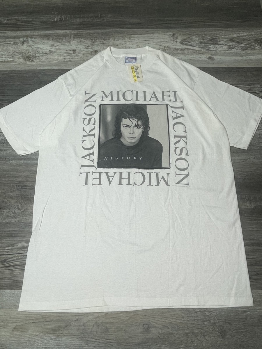マイケルジャクソンTシャツ90s　KING OFPOP HISTORY Ｌサイズ Vintage Michael Jackson 90s History Tour King of Pop Tshirt