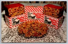 Postcard Chrome Old Fashioned Claxton Fruit Cake Bakery Inc Georgia