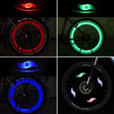 SPOKE REFLECTOR glow LED light-up 5" LONG SAFETY mode FOR Cycling Bikes Bicycles