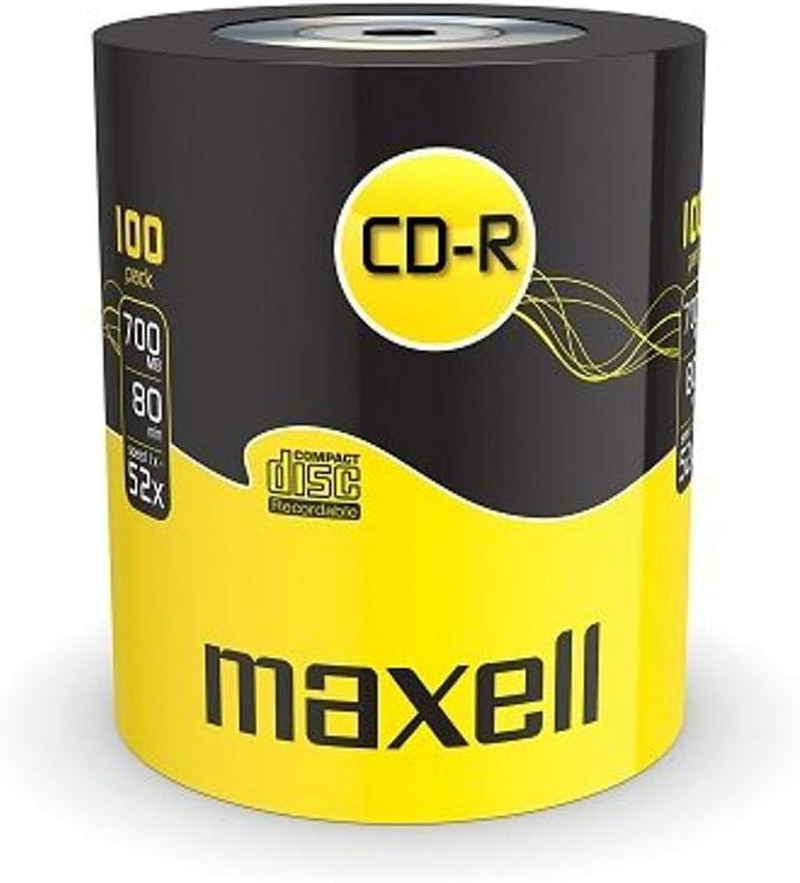 Maxell 624037 CD-R 52X Blank Discs 700MB Extra Protection (100 Disk Pack - Shrin