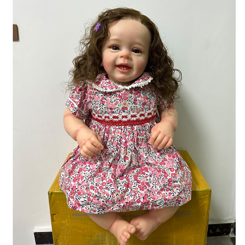 24" Cute Toddler Reborn Girl Baby Dolls Lifelike Silicone Vinyl Newborn Gift Toy eBay