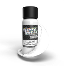 Spaz Stix 00200 Solid White Backer Airbrush Ready Paint, 2oz Bottle