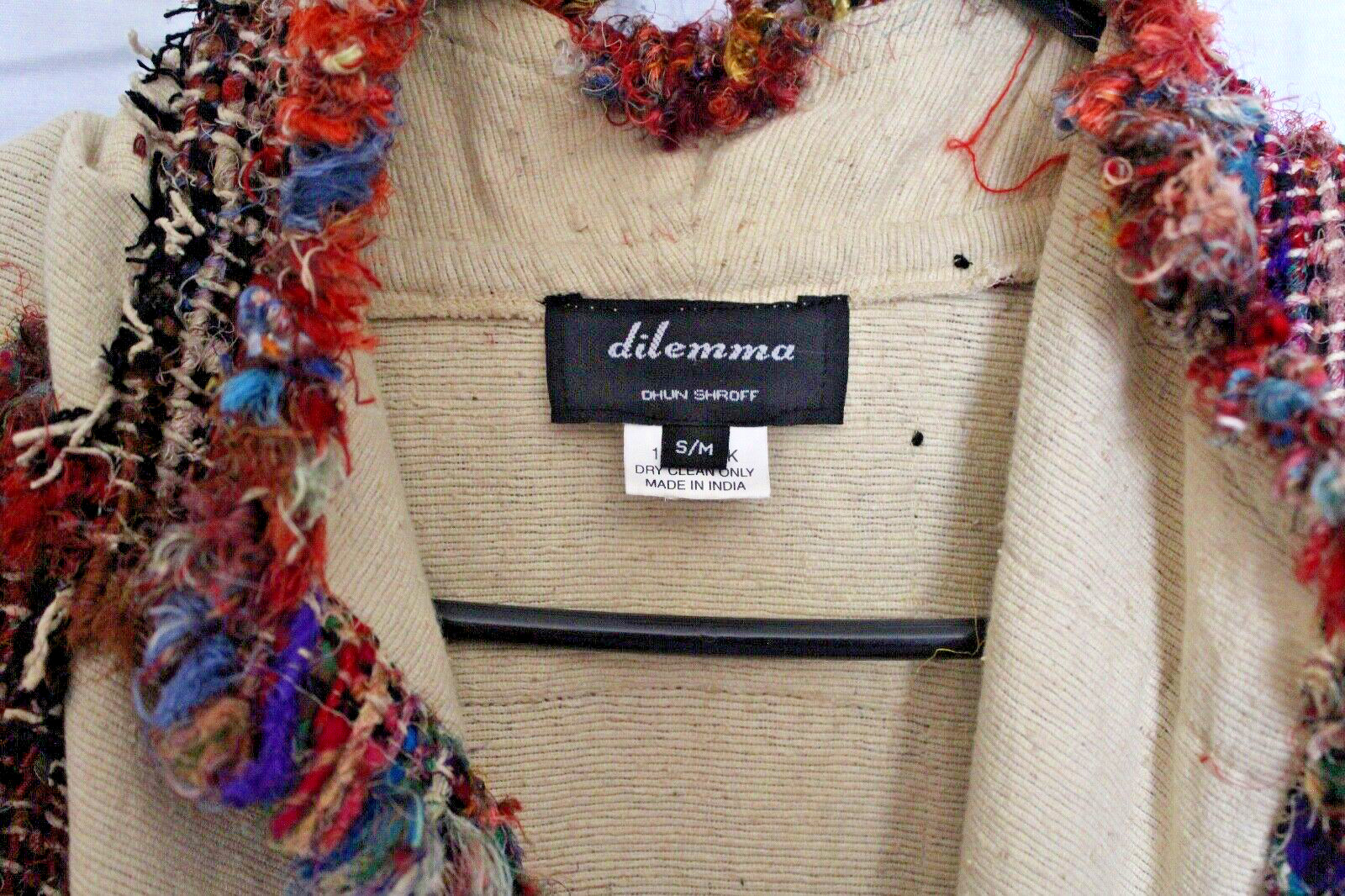 Dilemma Dhun Shroff Patchwork Multicolor Fringe S… - image 4