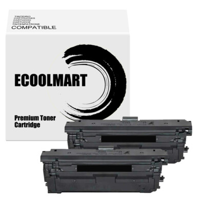 2PK Black Toner replace for HP CF360X 508X Color LaserJet Enterprise M553n M577z