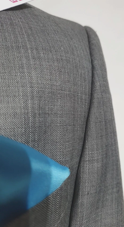 Traje de 2 piezas para hombre French Connection Ch38""R W32"" L27,5"" gris a cuadros Foto 2 de 4