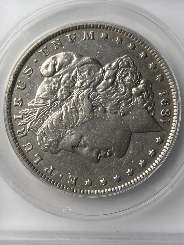 1891 CC Morgan Silver Dollar ANACS AU Details VAM-3 Spitting Eagle Top 100 - Image 4 of 4