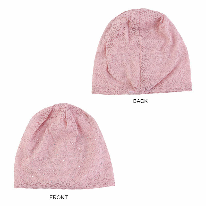 Cappello Slouch In Pizzo Per Donne, Hijab Musulmano, Turbante Per Chemio E Perdita Capelli
