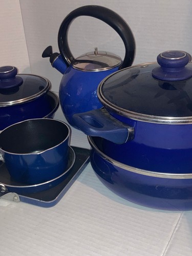 4 Cobalt Blue Magefesa Mediterranean Cuisine Cookware + Tea Pot + Mini Trio - 第 3/23 張圖片