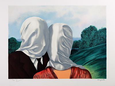 Rene Magritte - The Lovers (signed & numbered lithograph)