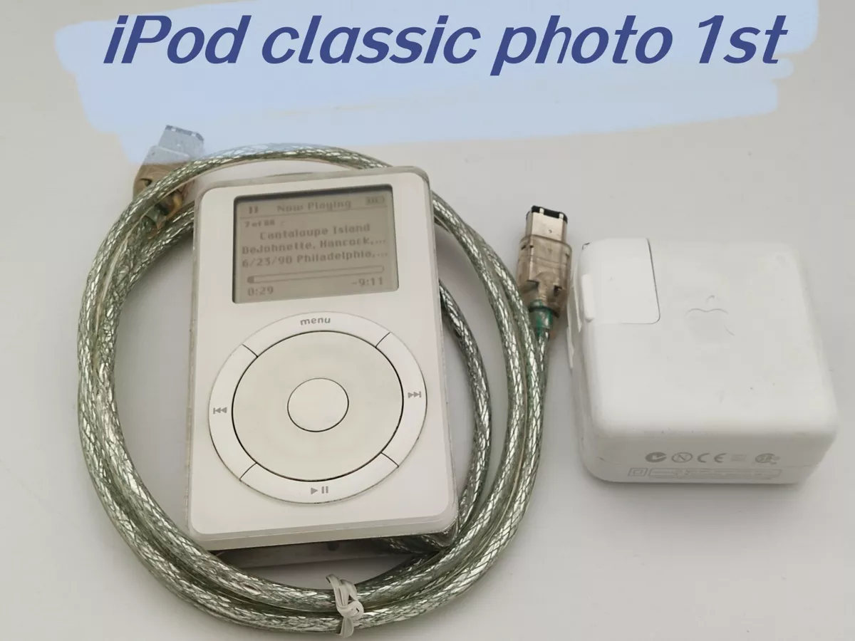 Apple iPod Classic photo 1st Generation White 5GB Scroll Wheel M8541 New battery