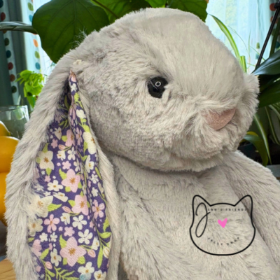 AUTHENTIC Jellycat BLOSSOM SILVER BUNNY Bloom RETIRED MEDIUM New