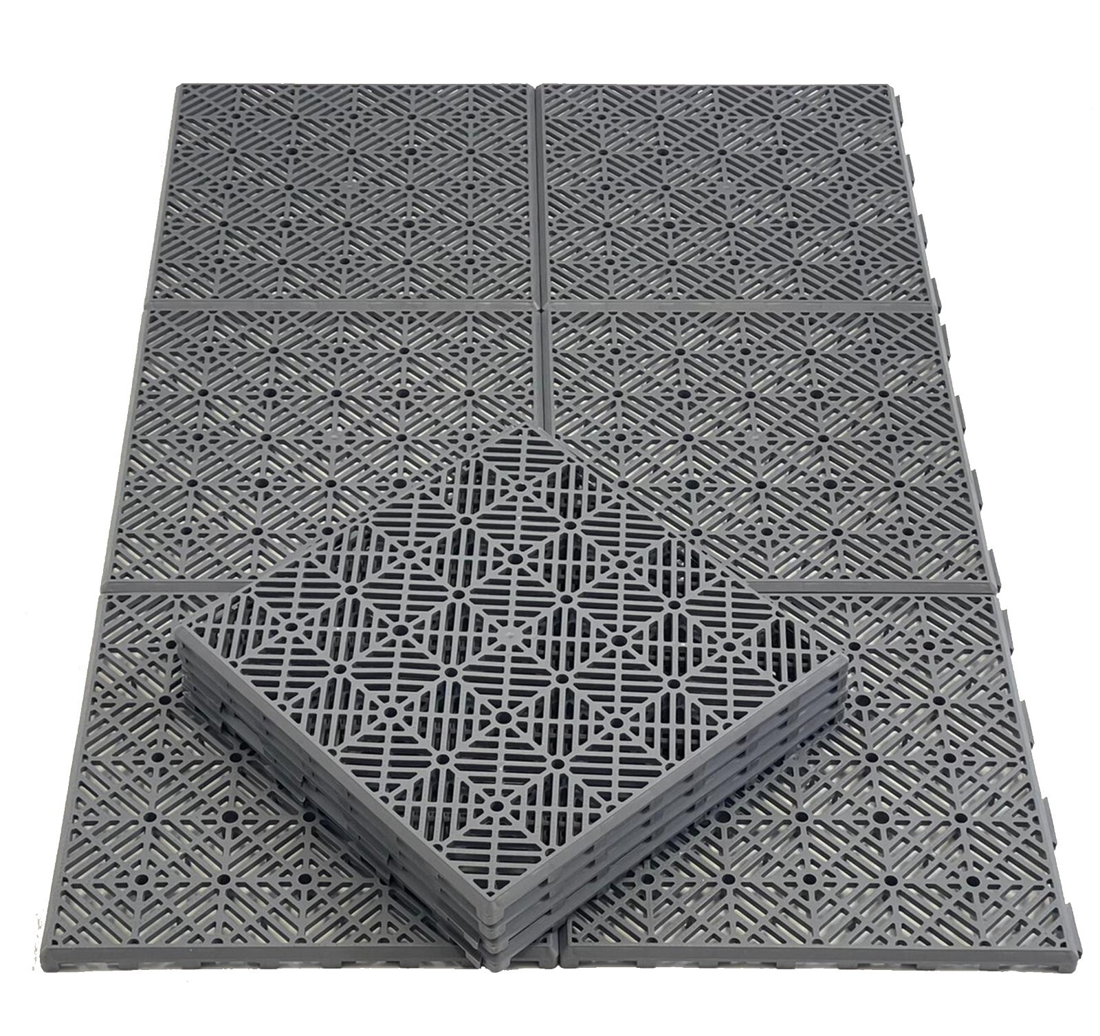 Plastic Garden Tiles Paving Interlocking Nonslip Walkaway Path Lawn