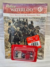 ISSUE 47 DEL PRADO RELIVE WATERLOO SET OF 3 PAINTED LEAD SOLDIERS DWA025 28MM