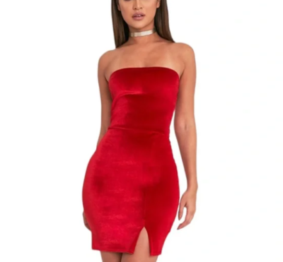 Pretty Little Thing Womens 10 Strapless Red Velvet Bodycon Dress New | eBay Pretty Little Thing Womens 10 Strapless Red Velvet Bodycon Dress New | eBay