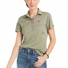 NWOT ARIAT TEK Talent Short Sleeve Polo Shirt in Moss Green Size Medium