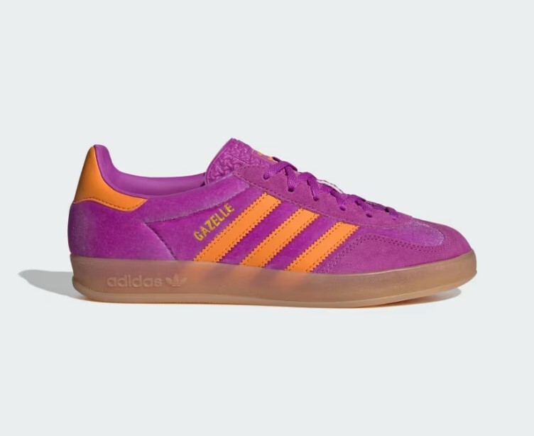 アンダラ パープル　イエロー★A70★ Adidas originals Women's GAZELLE INDOOR Sneakers Purple Burst Eqt