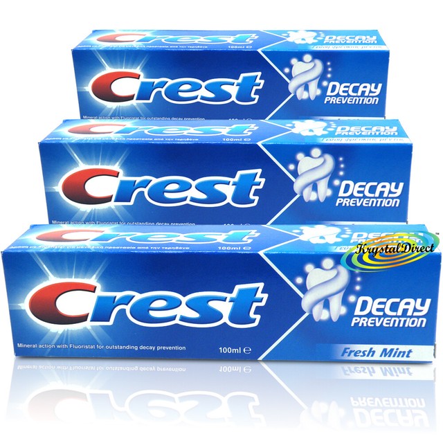 3x Crest Decay Prevention Fresh MINT Fluoride Toothpaste 100ml for sale