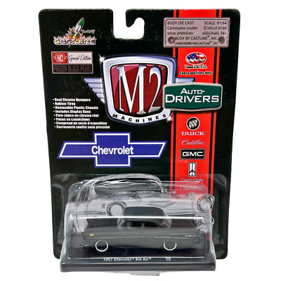 M2 Machines Auto-Drivers Frozen Black Pearl 1957 Chevrolet Bel Air