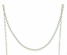 9 ct white gold plain trace anklet / ankle chain, 1.8 mm link, 12"/30 cm