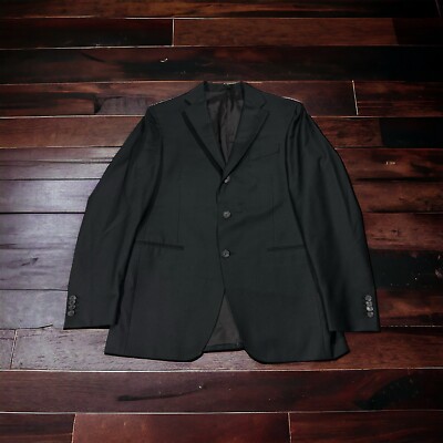 Proper Cloth Italy Made 130s Wool Grey 3 Button Suit Jacket Sz 42L Sports Coat
