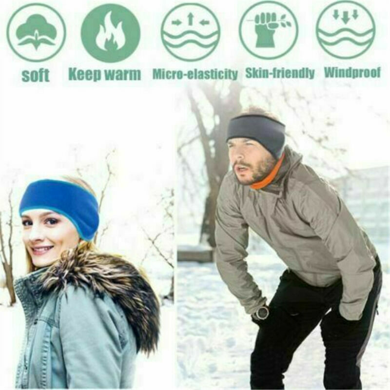 UK Mens Ladies Fleece Headband Soft Winter Warm Hat Ear Muff Warmer Ski