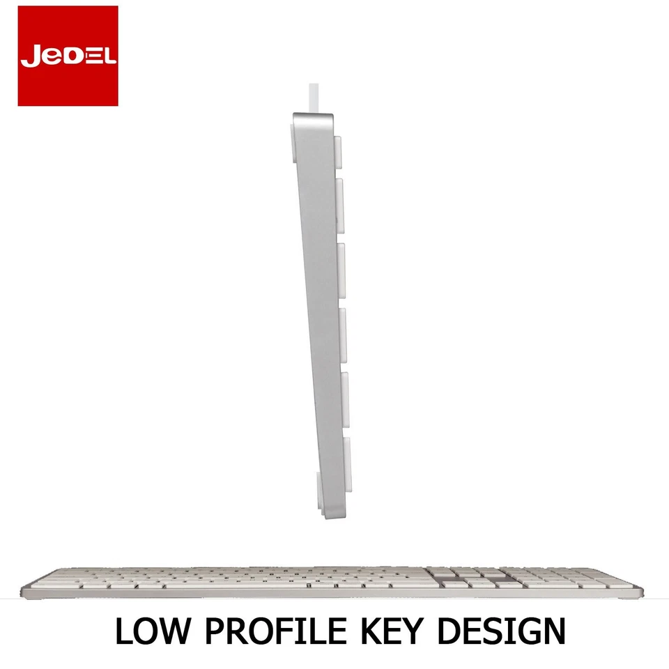 Wired USB and Type C keyboard Silver For PC Laptop Apple Mac Layout UK - Image 3 of 4