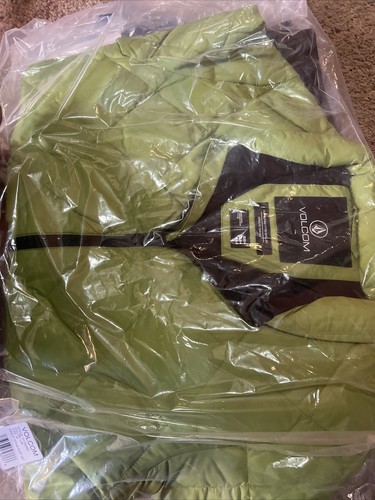 Volcom Casco Down Puff Jacket Womens Jacket Winter Coat Green Snowboard Medium M - Picture 10 of 12