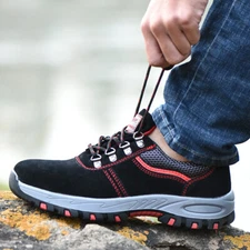 Mens Work Safety Shoes Steel Toe Bulletproof Boots Indestructible Shoes Sneakers