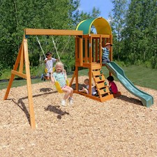 dayton cedar wooden swing set