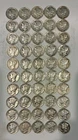 Lot of 50 lower grade 1940's Mercury dimes $5.00 face value 90% silver