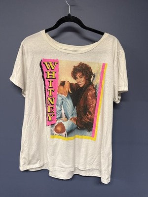 Whitney Houston Graphic T-Shirt Large 50/50 Cotton Poly 2023 S23