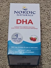 Nordic Naturals Strawberry DHA - Brain & Nervous System Support Supplement 90 Ct