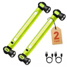 2Pack Under Hood Work Light Bar, 3000LM LED Magnetic Light Bar with Hooks, 52...