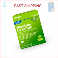 Amazon Basic Care Mini Nicotine Polacrilex Lozenge, 2 mg, Citrus Flavor Stop Smo