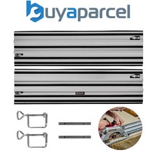 Einhell 4502118 Aluminium Saw Guide Rails 2 x 1.0m 1000mm + Bar + Clamps +