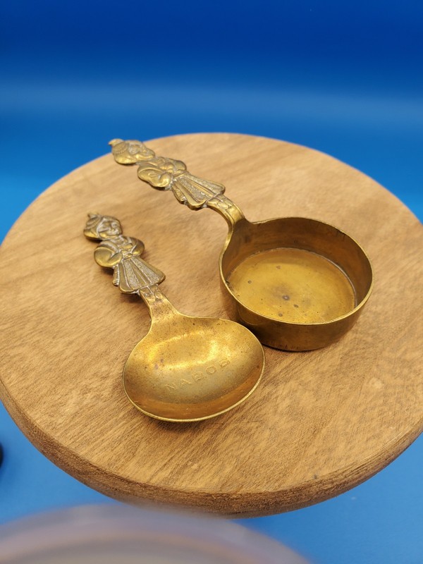Nabob Brass Coffee Scoop And Spoon From The 40s