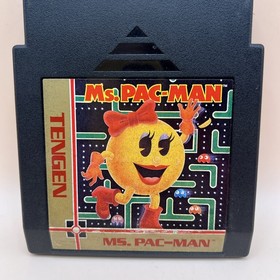 Ms. Pac-Man Tengen Nintendo Entertainment System 1990 NES Video Game Tested