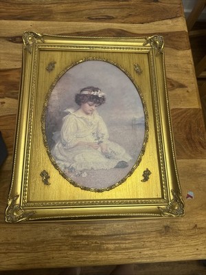 Sir John Everett Millais ''The Little Speedwells Darling Blue'' Gold Framed 