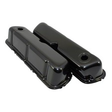 62-85 Sbf Ford Black Steel Valve Covers - Small Block 260 289 302 351w New