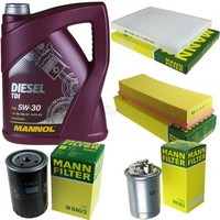 Mann Inspektionspaket 5L Mannol Diesel Tdi 5W-30 FüR Vw Polo Variant 1.9