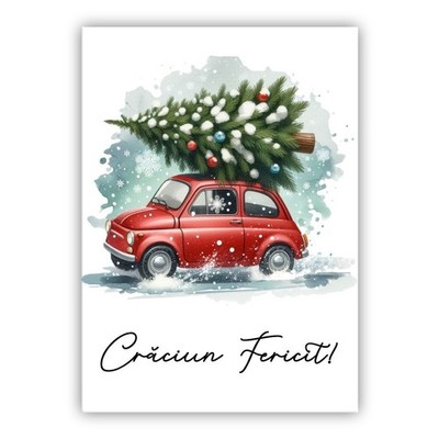Craciun Fericit. Rumänische Weihnachtskarte. La Multi Ani! Crăciun Fericit!