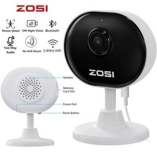 ZOSI WiFi Security Camera 2MP Home Monitor 2.4Ghz CCTV Camera Indoor 2-Way Audio