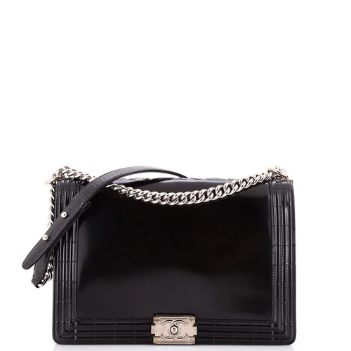 Chanel Reverso Boy Flap Bag Glazed Calfskin New Medium