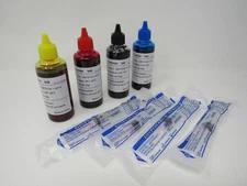 Zelan Premier Printer Refill Ink Lot of 4 Multicolored 100-oz 5-ml Each QB T2730